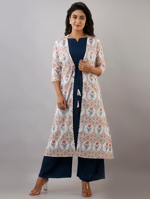 printed kurta palazzo set - 17499444 - Very Small Image - 1