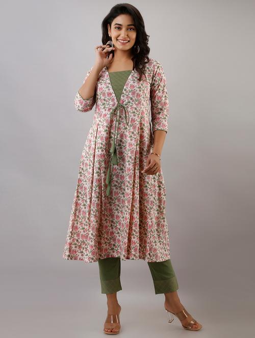 printed kurta pant set - 17499446 - Very Small Image - 1