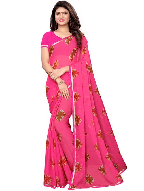 tie & dye printed saree with blouse - 17499486 - Very Small Image - 1
