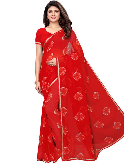 tie & dye printed saree with blouse - 17499487 - Very Small Image - 1