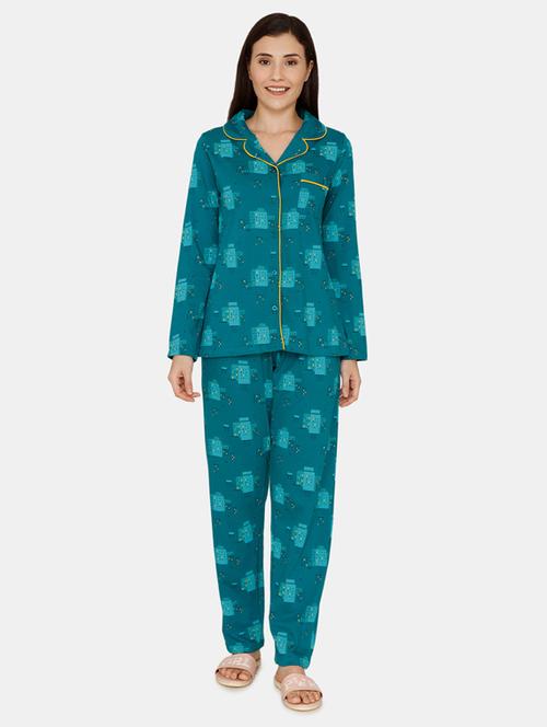 quirky print pyjama nightwear set - 17499492 - Very Small Image - 1