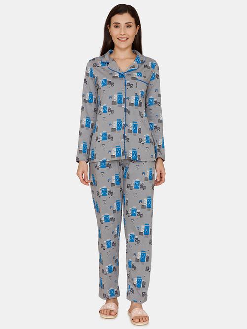 quirky print pyjama nightwear set - 17499493 - Very Small Image - 1