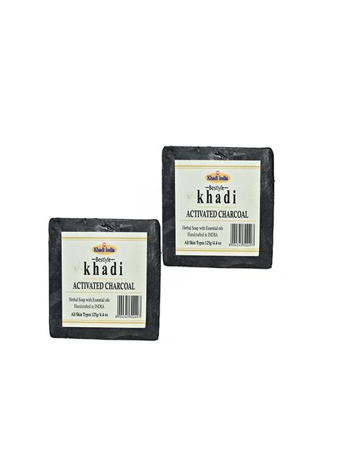 khadi india bestlyfe charcoal soap 125x2 g - 17499579 - Very Small Image - 1