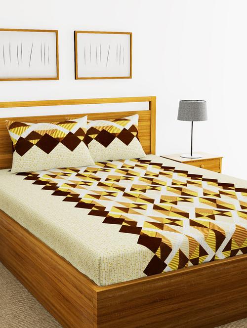 bianca 144tc 100% cotton double bedsheet with 2 pillow cover - mercerized finish -3pc set - 17499829 - Very Small Image - 1