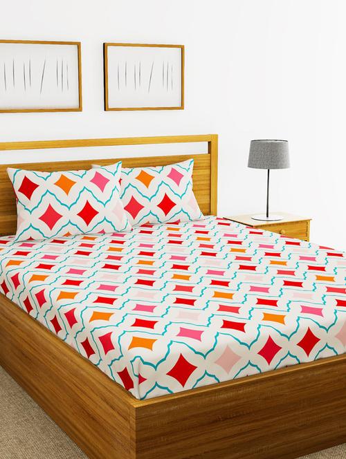 austin 110gsm micro-peached double bedsheet with 2 pillow cover - deep colors & soft-finish fabric -3pc set - 17499908 - Very Small Image - 1
