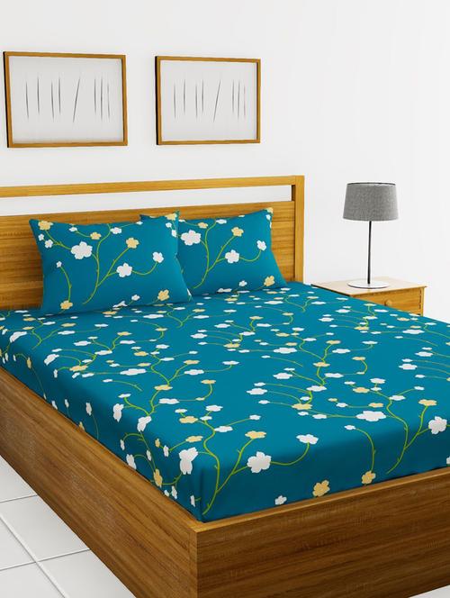 austin 110gsm micro-peached double bedsheet with 2 pillow cover - deep colors & soft-finish fabric -3pc set - 17499951 - Very Small Image - 1