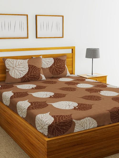 austin 110gsm micro-peached double bedsheet with 2 pillow cover - deep colors & soft-finish fabric -3pc set - 17499965 - Very Small Image - 1