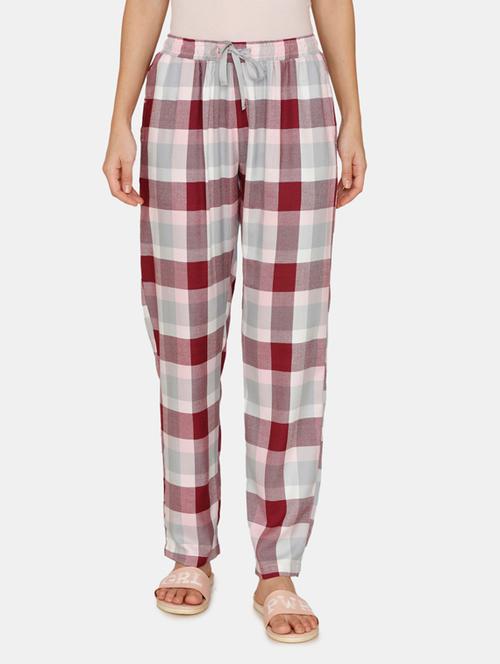 drawstring waist checkered pajama - 17500284 - Very Small Image - 1