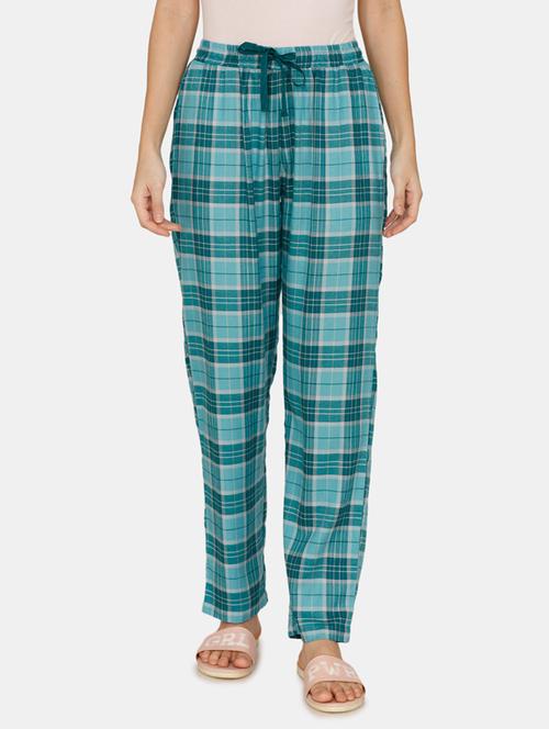 drawstring waist checkered pajama - 17500286 - Very Small Image - 1