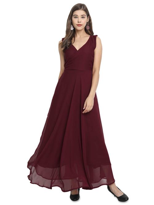 vneck fit & flare dress - 17500511 - Very Small Image - 1