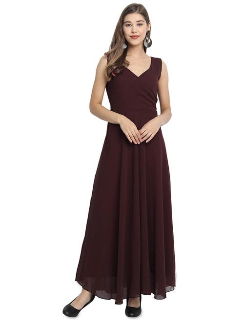 vneck fit & flare dress - 17500512 - Very Small Image - 1