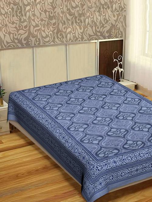 indhome life classic 100% cotton 200 tc jaipuri print single bedsheet(60 x 90 inches) - 17500611 - Very Small Image - 1