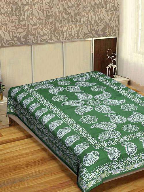 indhome life classic 100% cotton 144 tc jaipuri print single bedsheet(60 x 90 inches) - 17500642 - Very Small Image - 1
