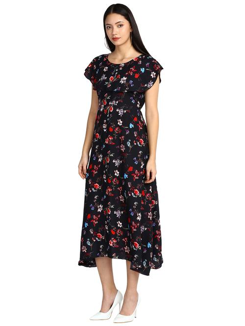 cape sleeves floral dress - 17501449 - Very Small Image - 1