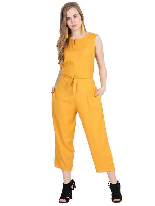solid 3/4th jumpsuit - 17501454 - Very Small Image - 1