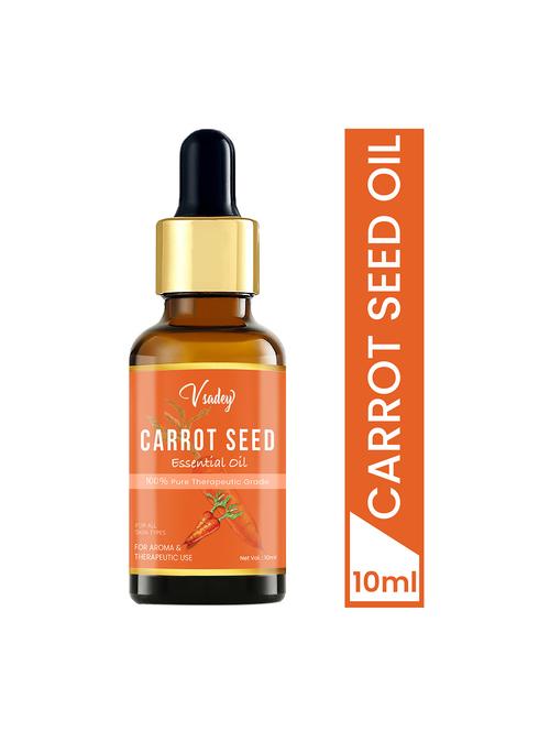 vsadey carrot seed essential oil - 100% pure natural & undiluted for skin care & hair - 10 ml (pack of 1) - 17501551 - Very Small Image - 1