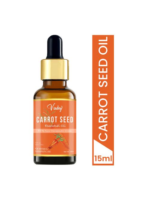 vsadey carrot seed essential oil - 100% pure natural & undiluted for skin care & hair - 15 ml (pack of 1) - 17501552 - Very Small Image - 1