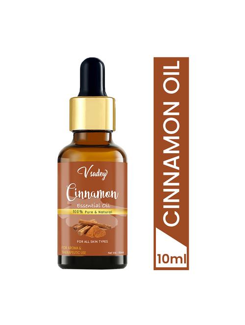 vsadey cinnamon essential oil 100% for diffusers, toilets, wardrobes, concentration & spirituality - 10 ml (pack of 1) - 17501554 - Very Small Image - 1