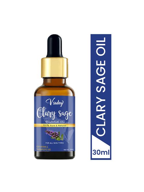 vsadey clary sage essential oil - 100% pure natural & undiluted for skin care & hair - 30 ml (pack of 1) - 17501562 - Very Small Image - 1