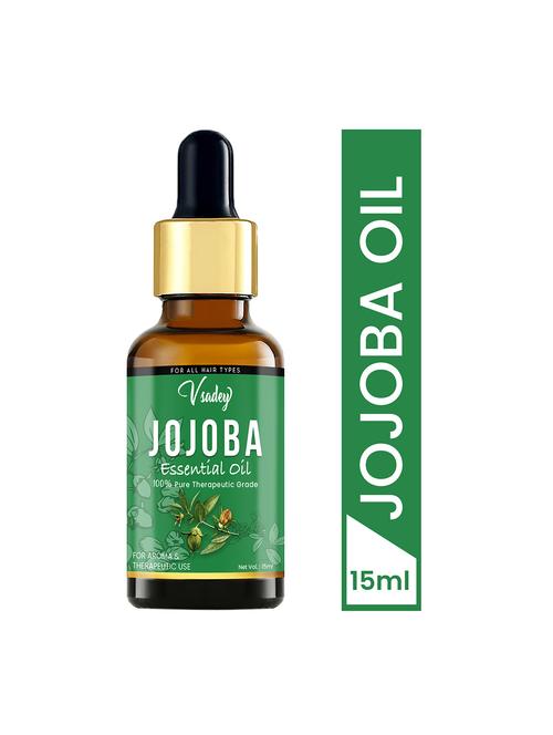 vsadey jojoba oil, cold pressed & certified organic (for hair, skin & face care) - 15 ml (pack of 1) - 17501588 - Very Small Image - 1