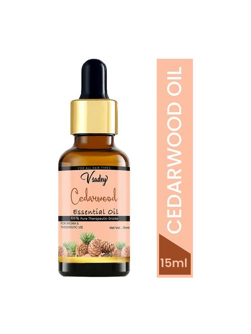 vsadey cedarwood essential oil 100% pure, natural & undiluted for hair growth & skin - 15 ml (pack of 1) - 17501667 - Very Small Image - 1