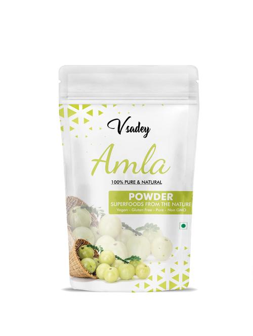 vsadey natural dry amla powder for anti- hair-fall, anti-dandruff hair 100gm ( pack of 1) - 17501779 - Very Small Image - 1