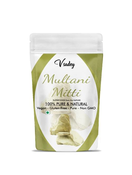 vsadey 100% genuine multani mitti (fuller earth clay in pieces form) 400g (pack of 1) - 17501846 - Very Small Image - 1