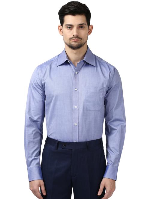 light blue solid formal shirt - 17502193 - Very Small Image - 1