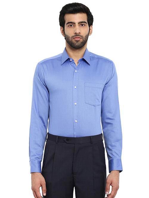 light blue solid formal shirt - 17502212 - Very Small Image - 1