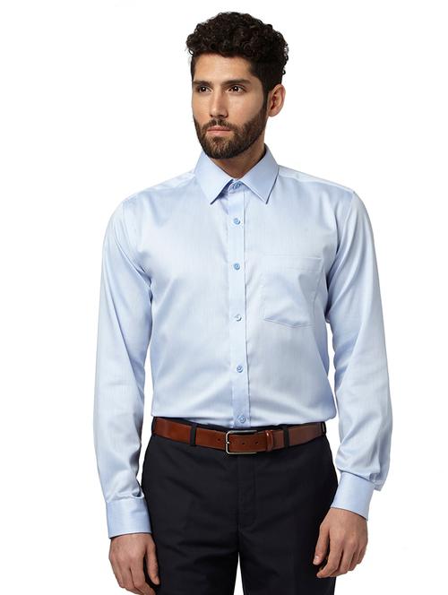 light blue solid formal shirt - 17502238 - Very Small Image - 1