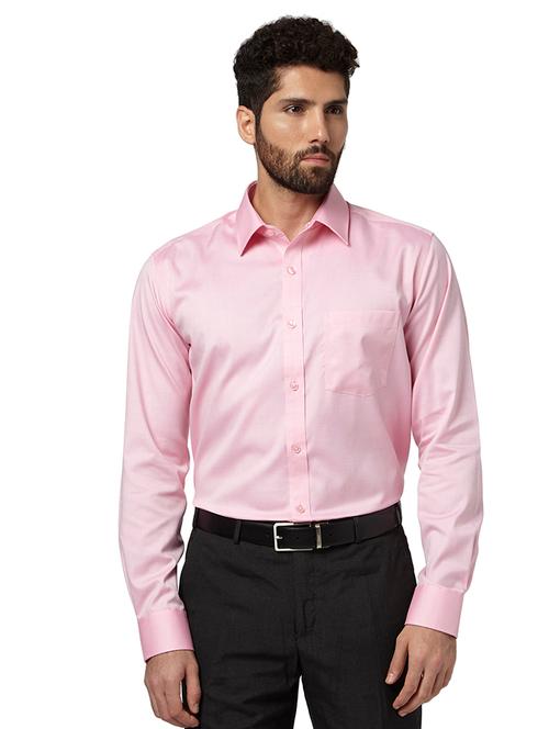 pink self design formal shirt - 17502241 - Very Small Image - 1
