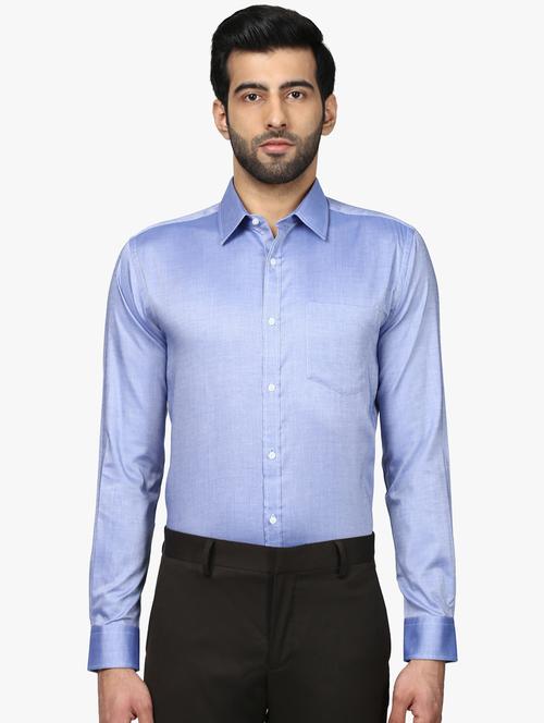 light blue solid formal shirt - 17502251 - Very Small Image - 1