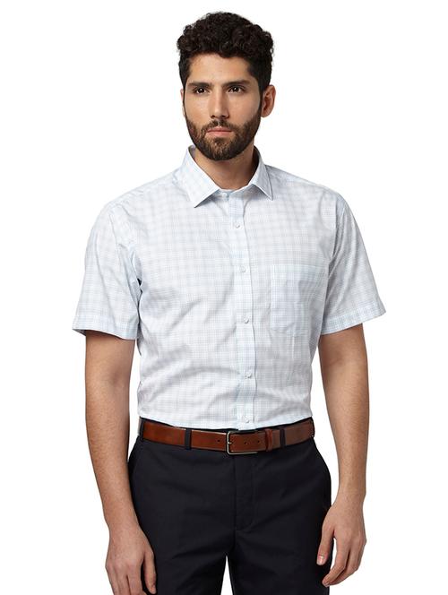 light blue checkered formal shirt - 17502258 - Very Small Image - 1