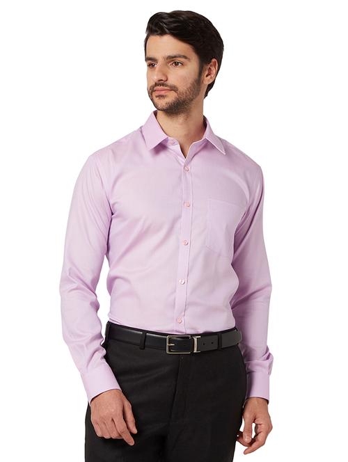 lavender self design formal shirt - 17502323 - Very Small Image - 1