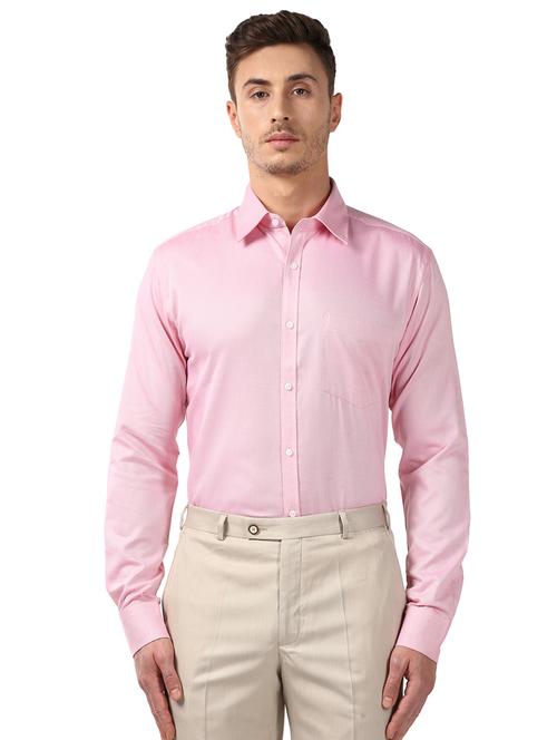 pink solid formal shirt - 17502330 - Very Small Image - 1
