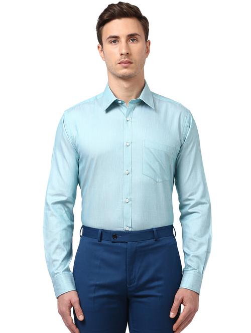 light blue solid formal shirt - 17502337 - Very Small Image - 1