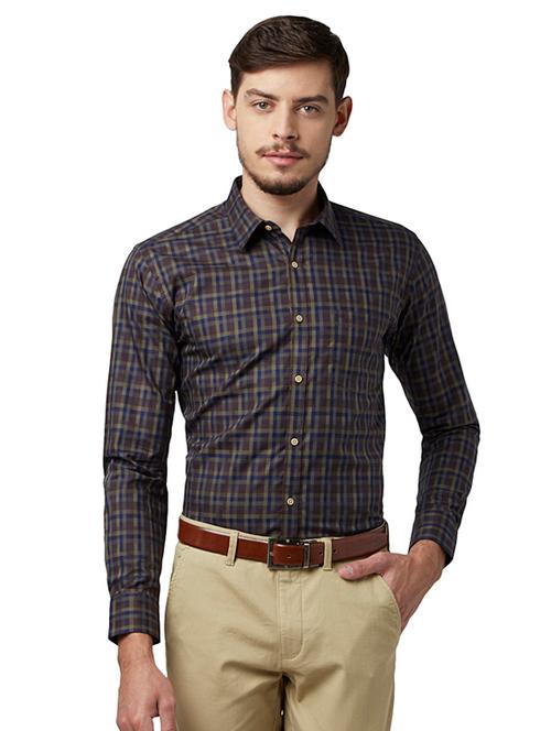 blue checkered formal shirt - 17502346 - Very Small Image - 1