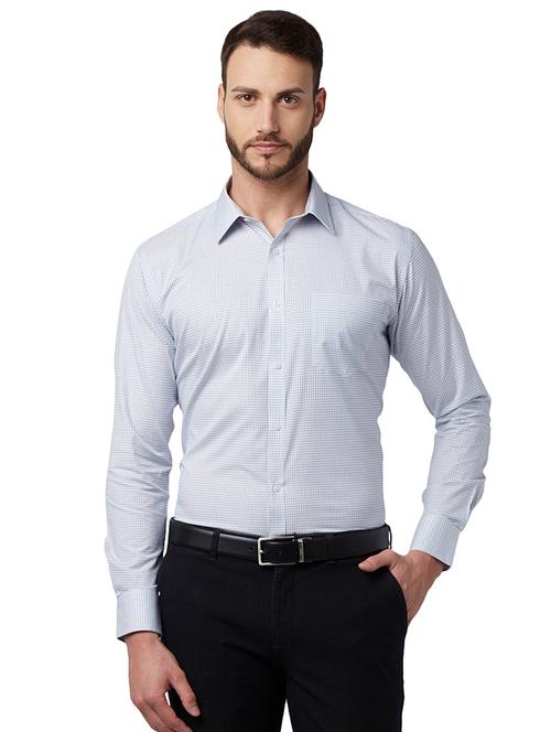 white checkered formal shirt - 17502360 - Very Small Image - 1