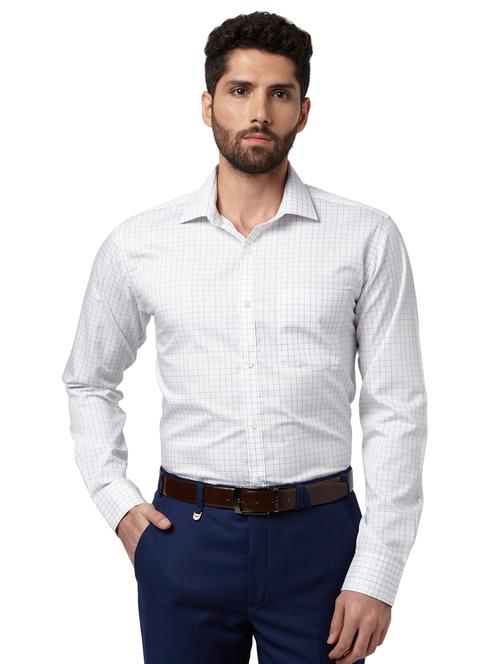 white checkered formal shirt - 17502361 - Very Small Image - 1