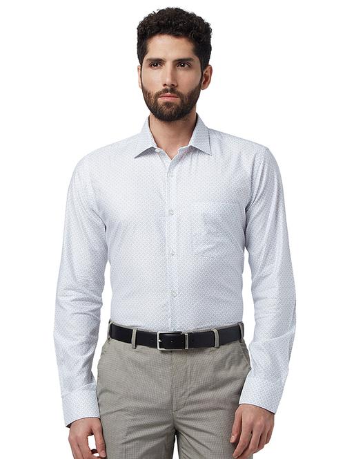 white printed formal shirt - 17502374 - Very Small Image - 1
