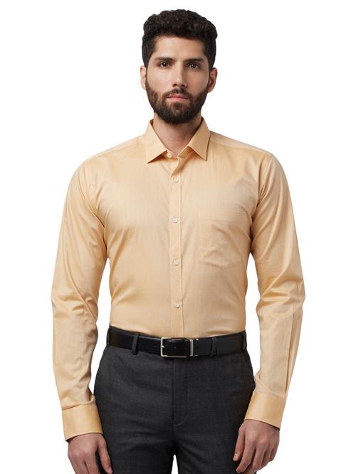 yellow solid formal shirt - 17502382 - Very Small Image - 1