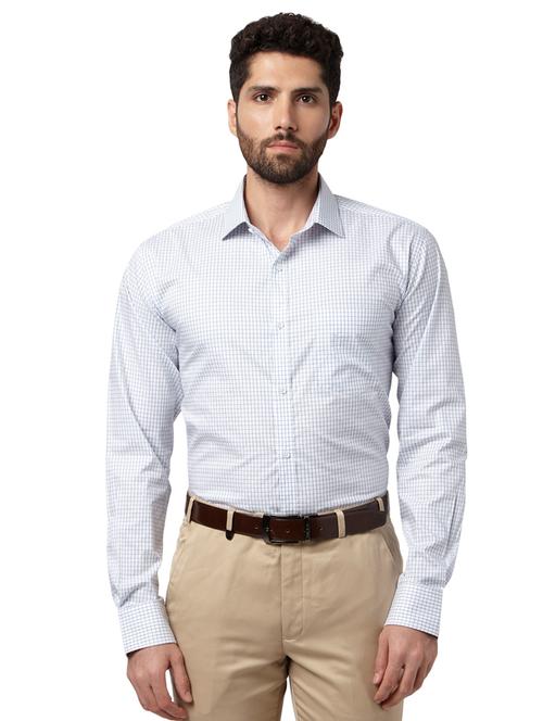 white checkered formal shirt - 17502392 - Very Small Image - 1