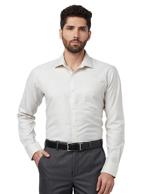 off white self design formal shirt - 17502406 - Very Small Image - 1