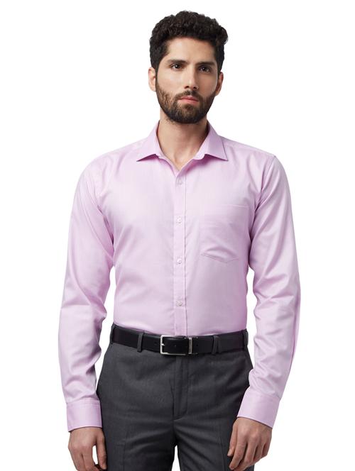lavender self design formal shirt - 17502423 - Very Small Image - 1