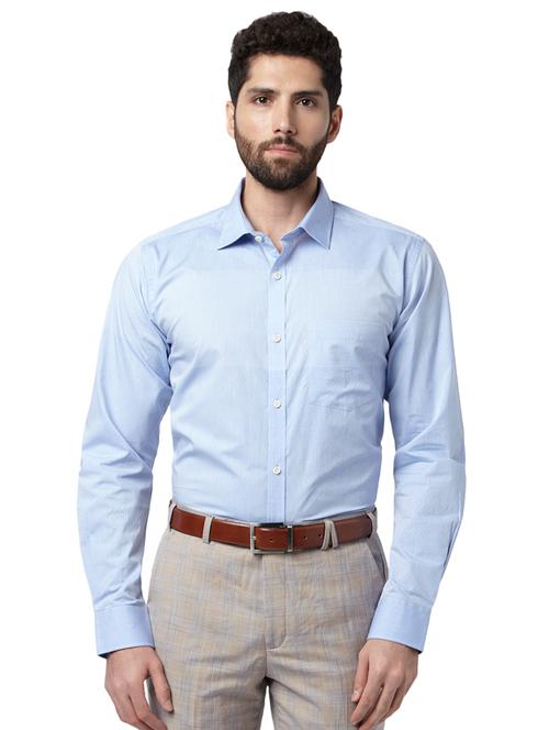 light blue solid formal shirt - 17502438 - Very Small Image - 1