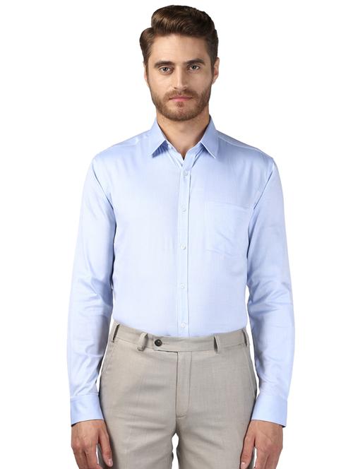 light blue solid formal shirt - 17502464 - Very Small Image - 1