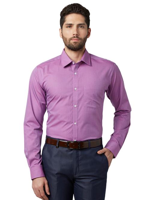 purple solid formal shirt - 17502489 - Very Small Image - 1