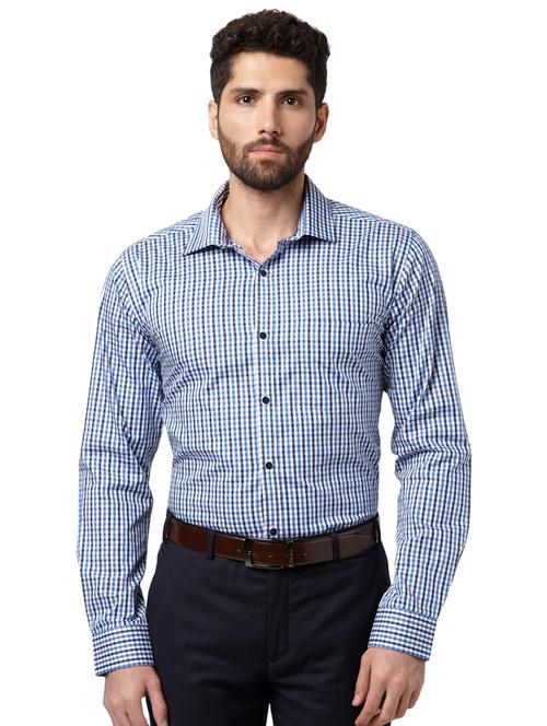 blue checkered formal shirt - 17502500 - Very Small Image - 1