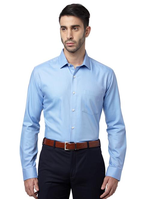 light blue solid formal shirt - 17502509 - Very Small Image - 1
