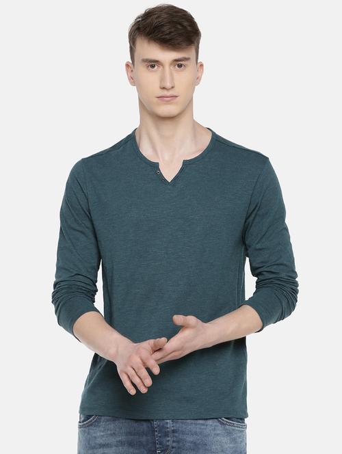 green mélange t-shirt - 17502561 - Very Small Image - 1